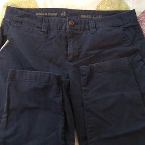 GAP Broken In straight leg navy khaki